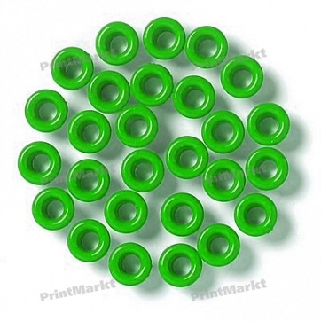 Люверсы PrintMarkt, зеленые, d 4 мм в аасортименте