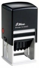 Датер с полем для текста (42 x 42 мм) Printer S-542D, Shiny, в ассортименте
