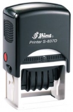 Датер с полем для текста (50 x 40 мм) Printer S-837D, Shiny, в ассортименте