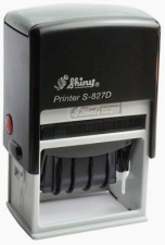 Датер с полем для текста (50 x 30 мм) Printer S-827D, Shiny, в ассортименте
