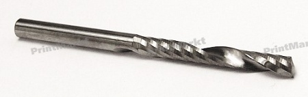 Спиральная концевая фреза Duratech с одной режущей кромкой D=3.175 мм, 22/45, SERM