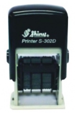 Мини-датер Printer S-302D со свободным полем сверху и снизу даты, Shiny, в ассортименте