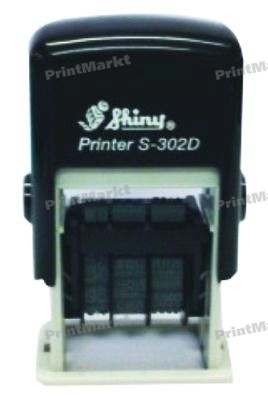 Мини-датер Printer S-302D со свободным полем сверху и снизу даты, Shiny, в ассортименте