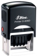 Датер с полем для текста (45 x 30 мм) Printer S-836D, Shiny, в ассортименте