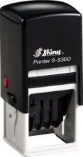 Датер с полем для текста (32 x 32 мм) Printer S-530D, Shiny, в ассортименте