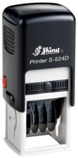 Датер с полем для текста (24 x 24 мм) Printer S-524D, Shiny, в ассортименте