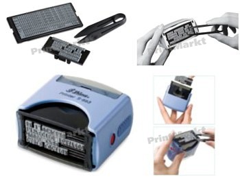 Самонаборный датер Printer/D-I-Y Set S-889D, 6 строк, 2 кассы, Shiny, в ассортименте