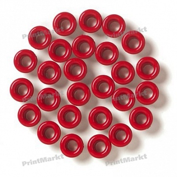 Люверсы PrintMarkt, красные, d 5,5 мм в ассортименте