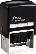 Датер с полем для текста (56 x 33 мм) Printer S-828D, Shiny, в ассортименте